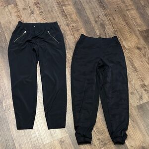 Two pairs of Athleta women’s Black Joggers